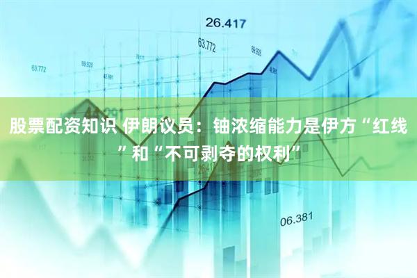 股票配资知识 伊朗议员：铀浓缩能力是伊方“红线”和“不可剥夺的权利”