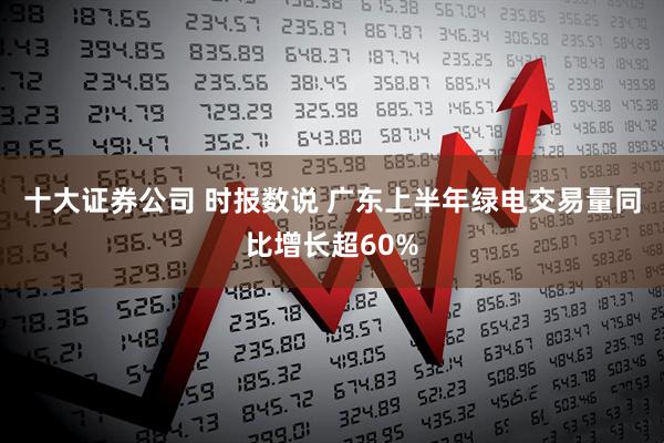 十大证券公司 时报数说 广东上半年绿电交易量同比增长超60%